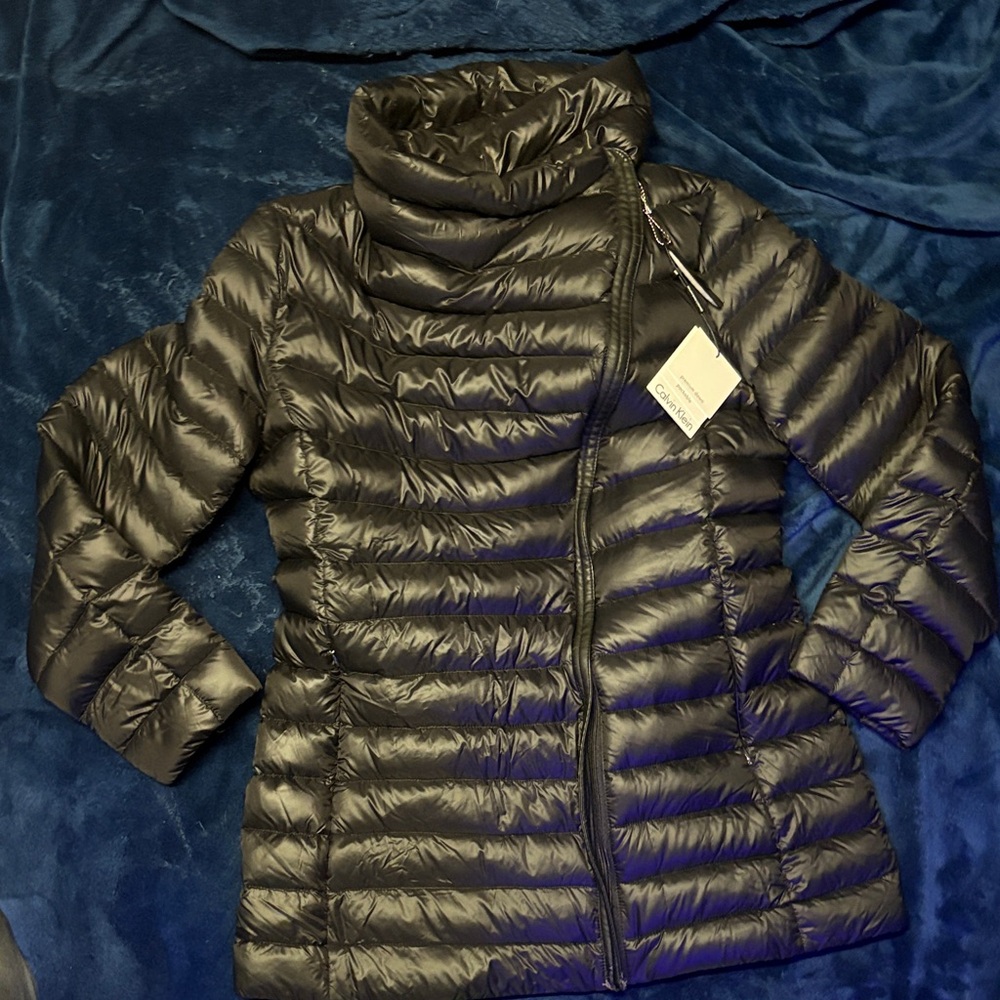 Calvin Klein Shiny Black Puffer Jacket